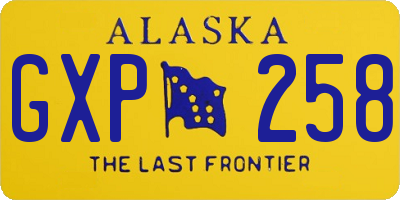 AK license plate GXP258