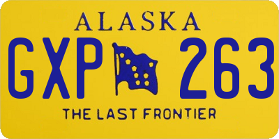 AK license plate GXP263