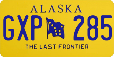 AK license plate GXP285