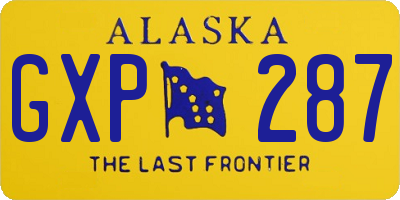 AK license plate GXP287