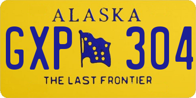 AK license plate GXP304