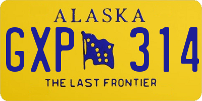 AK license plate GXP314