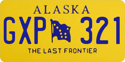 AK license plate GXP321