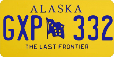 AK license plate GXP332