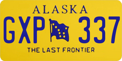 AK license plate GXP337