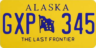 AK license plate GXP345