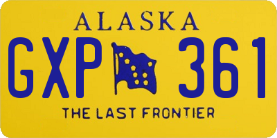 AK license plate GXP361