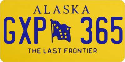 AK license plate GXP365
