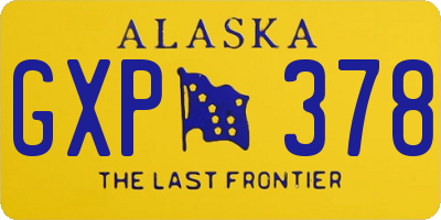 AK license plate GXP378