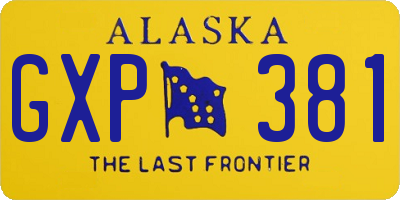 AK license plate GXP381