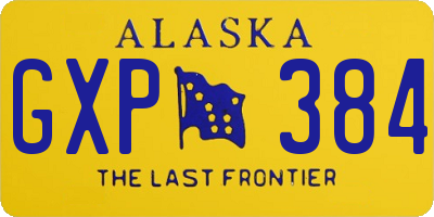 AK license plate GXP384