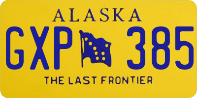 AK license plate GXP385
