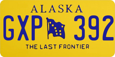 AK license plate GXP392