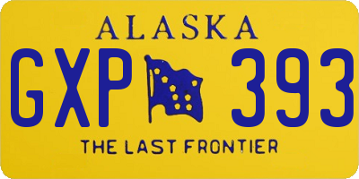 AK license plate GXP393