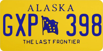 AK license plate GXP398