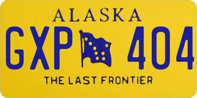 AK license plate GXP404