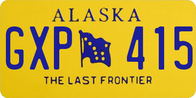 AK license plate GXP415