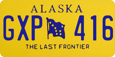 AK license plate GXP416