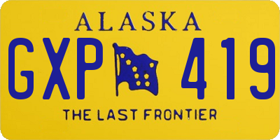 AK license plate GXP419