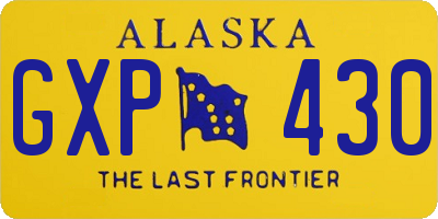 AK license plate GXP430