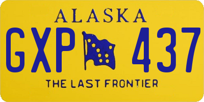 AK license plate GXP437