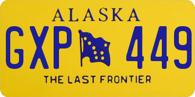 AK license plate GXP449