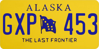AK license plate GXP453