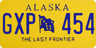 AK license plate GXP454