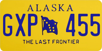 AK license plate GXP455