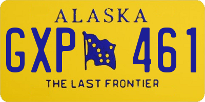 AK license plate GXP461