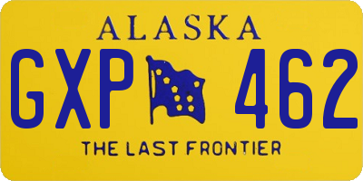 AK license plate GXP462