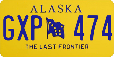 AK license plate GXP474