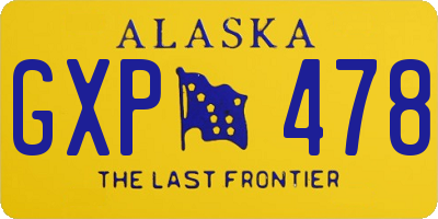 AK license plate GXP478
