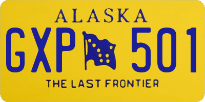 AK license plate GXP501