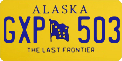 AK license plate GXP503