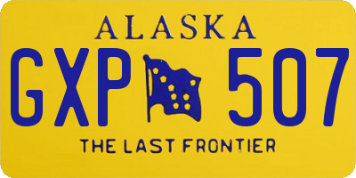 AK license plate GXP507
