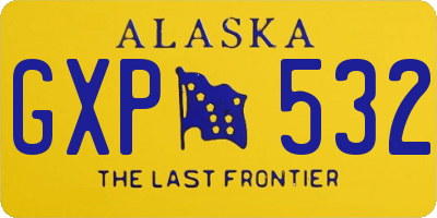 AK license plate GXP532
