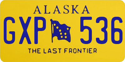 AK license plate GXP536
