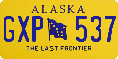 AK license plate GXP537