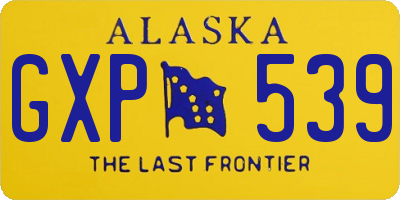 AK license plate GXP539