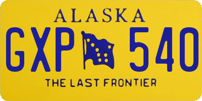 AK license plate GXP540
