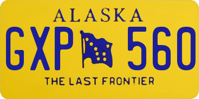 AK license plate GXP560