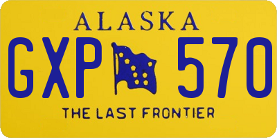 AK license plate GXP570