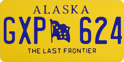 AK license plate GXP624