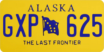 AK license plate GXP625