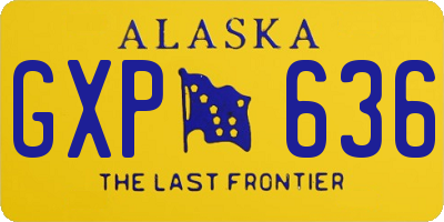 AK license plate GXP636
