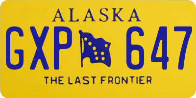 AK license plate GXP647