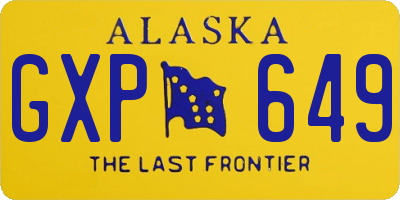 AK license plate GXP649