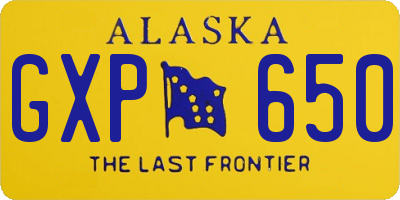 AK license plate GXP650