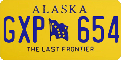 AK license plate GXP654